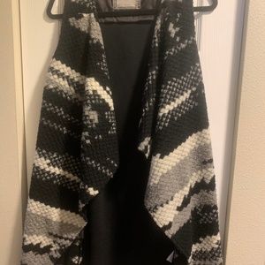 Guest Editor Long Black and White Vest